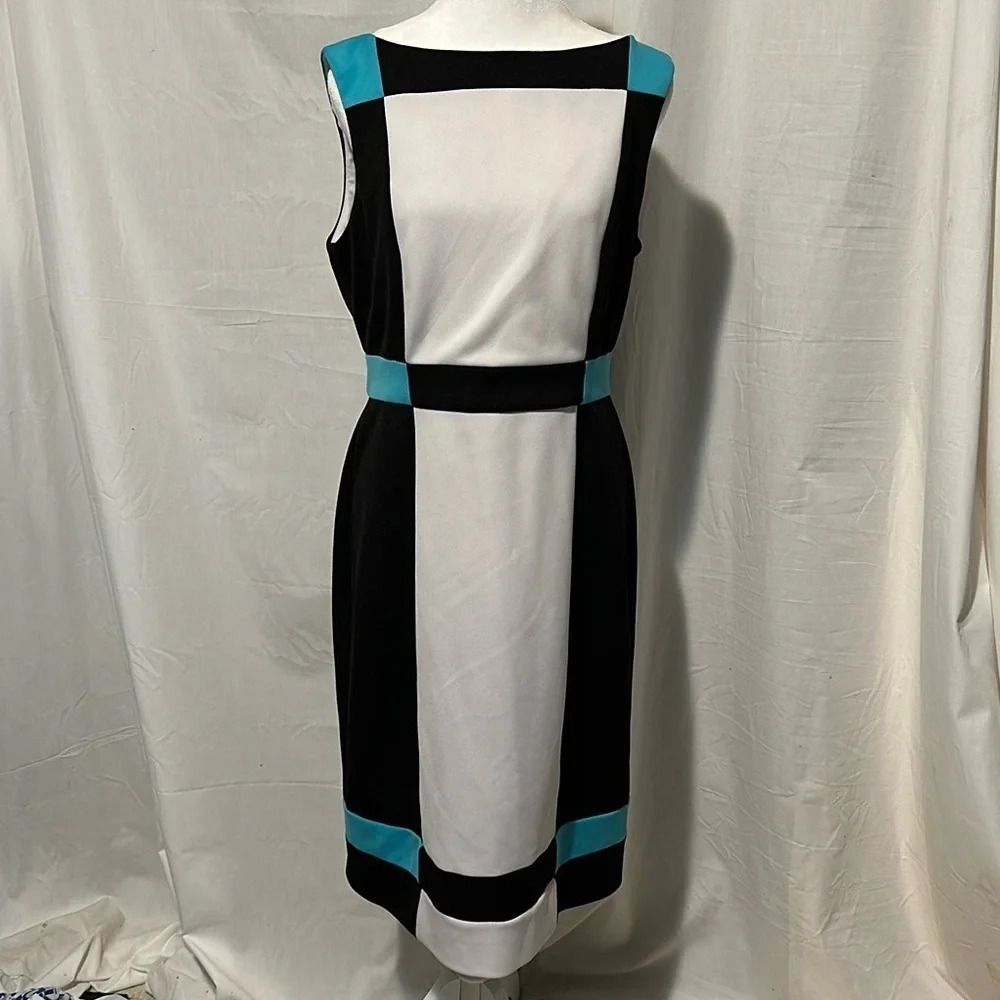 Maggy London colorblock sleeveless sheath dress size 14 - Picture 1 of 4